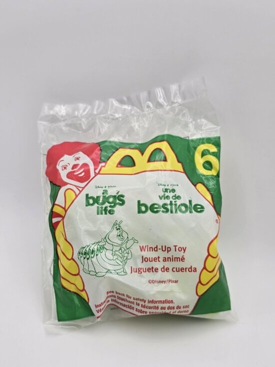 McDonald's Other - McDonalds 1998 Disney Pixar A BUG'S LIFE - HEIMLICH Caterpillar Figure #6 NEW